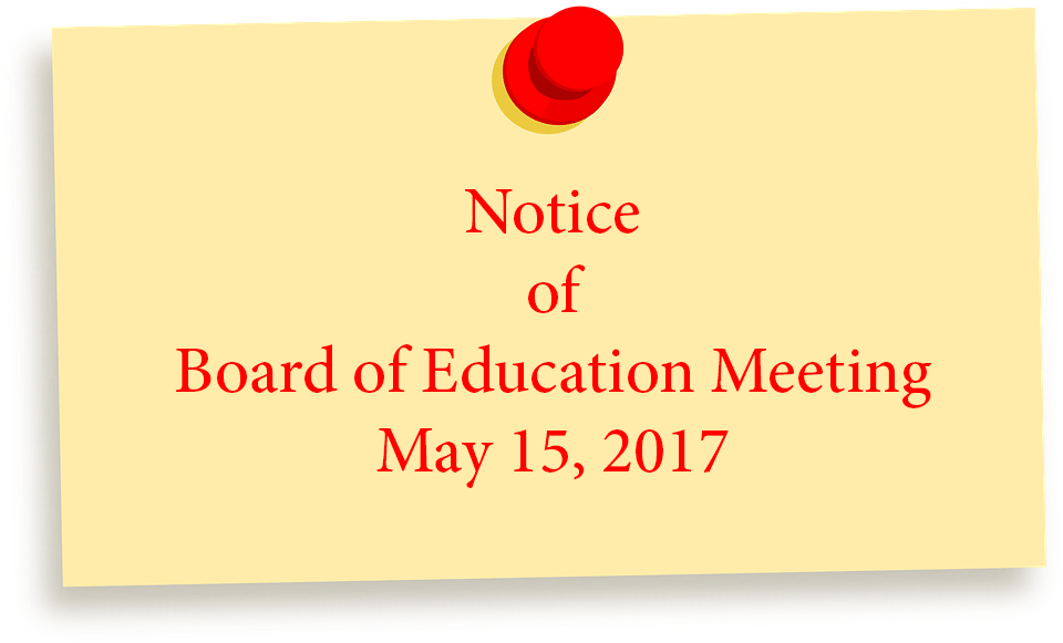 Notice of Board of Education Meeting