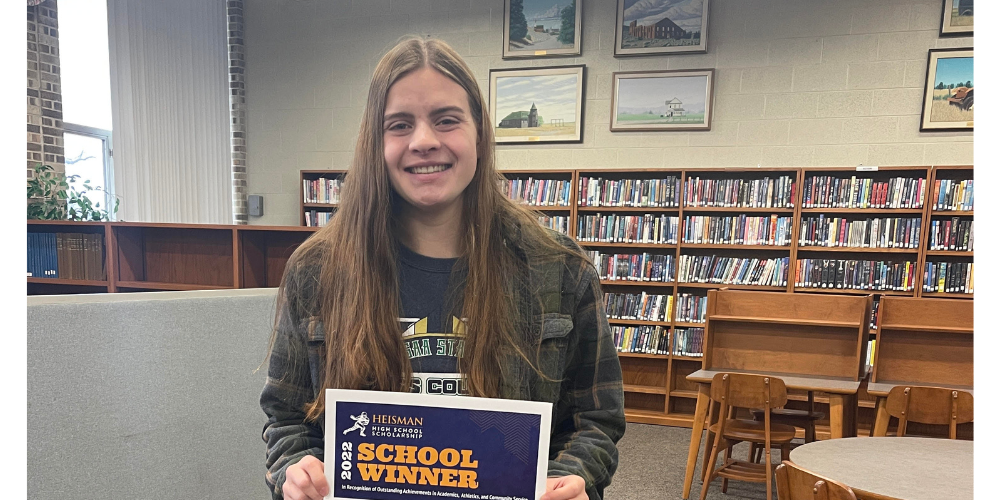 Cozad High School student-athlete Mallory Applegate has been selected as a school winner of the Heisman High School Scholarship.
