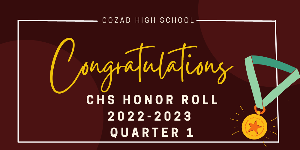 CHS Honor Roll Quarter 1 