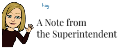 Note from the Superintendent