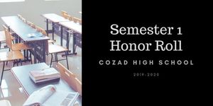 CHS Honor Roll For 1st Semester 2019-2020