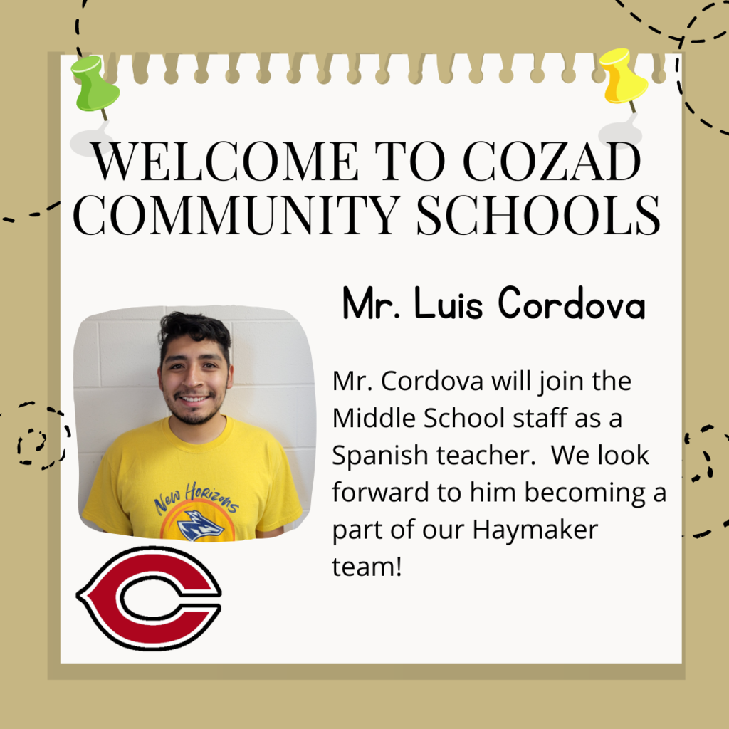 New Teacher Mr. Luis Cordova
