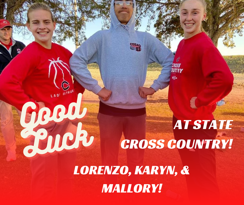 State Cross Country Good Luck!