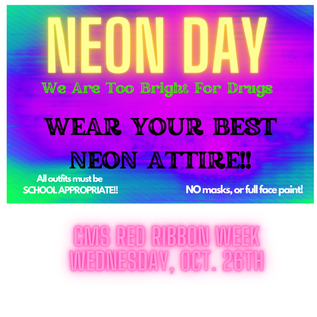 CMS Red Ribbon Week Neon Day